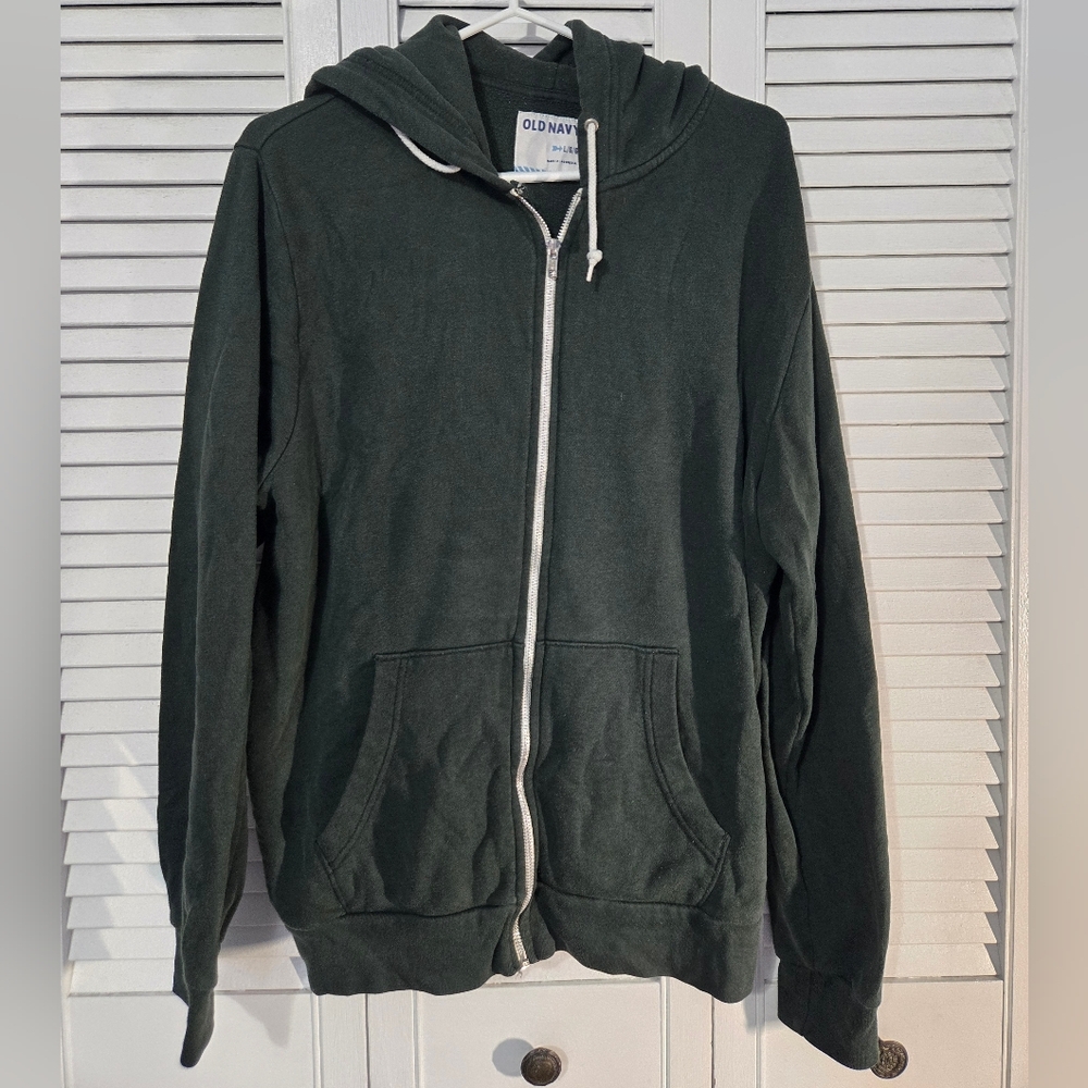🟢 Old Navy Forest Green Fleece Hoodie